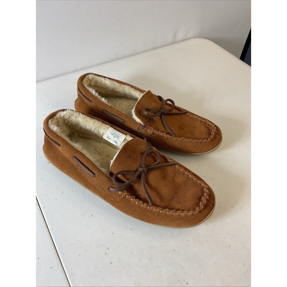 J CREW Men's CLASSIC SUEDE MOCCASIN SLIP ON SLIPPERS Loafers Size‎ 10
